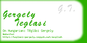 gergely teglasi business card